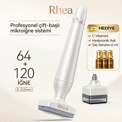 Ayarlanabilir Titanyum DermaStamp – Saç ve Cilt Bakım Mikroiğneleme Seti (120 & 64 İğne / 0.25-3mm)