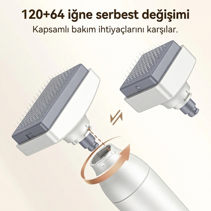 Ayarlanabilir Titanyum DermaStamp – Saç ve Cilt Bakım Mikroiğneleme Seti (120 & 64 İğne / 0.25-3mm)